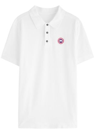 Canada Goose Beckley Logo Piqué Cotton Polo Shirt - White - XL