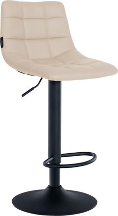 Clp Taburete De Bar Jerry En Piel Sint&eacute;tico Crema Negro