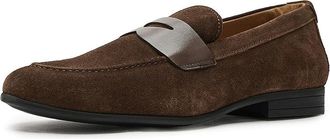 Florsheim Modena Moc Toe Penny Loafer Mens Shoes Brown Suede : 10.5 W (3E), Leather/Suede