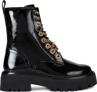 Kurt Geiger Matilda Charm patent leather boots - Black