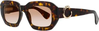 Cartier Ladies Brown Rectangular Sunglasses CT0546S002