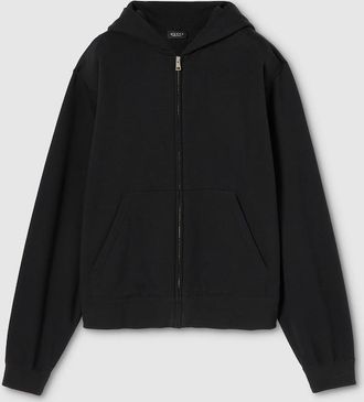 Gucci Cashmere Blend Zip Jacket With Print, Size XXXL, Black