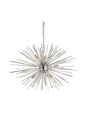 Netlighting Lena 9 Light Spherical Pendant Chrome Plate G9 in Grey