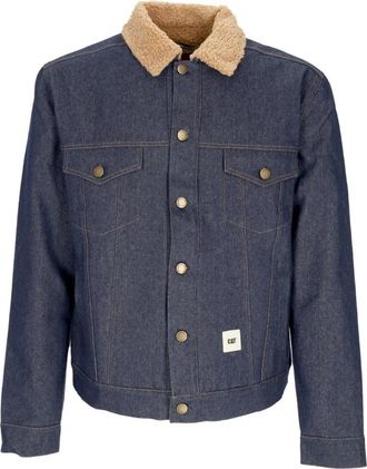 CAT Denim Sherpa Jack - Heren - Spijkerjassen - Blauw - S - Denim - Jassen