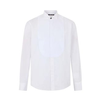 Roberto Cavalli Casual Shirts, male, White, Size: 2XL Tuxedo Shirt