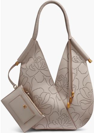 DKNY Baldwin Floral Perf Mini Shoulder in Sand at Nordstrom