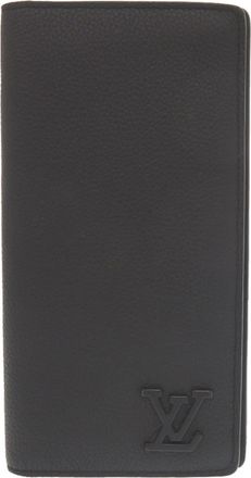 Louis Vuitton Black Leather Long Wallet (Bi-Fold) (Pre-Owned)