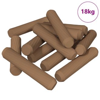 vidaXL Dowel De Madera 18000 Pcs Marr&oacute;n Madera Maciza Vidaxl