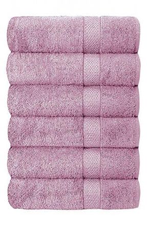 J&V Textiles Set of 6 Plush Towels in Pink at Nordstrom Rack