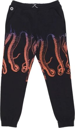 Octopus Gradient Trainingsbroeken Zwart Fleece Trainingspak - Heren - Sweatpants - Zwart - S - Katoen - Broeken