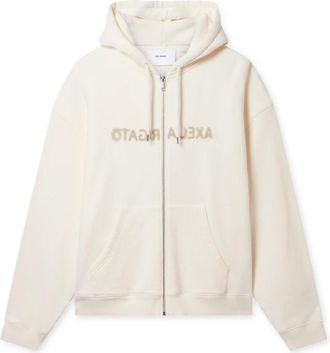 Axel Arigato Rhys Zip Thru Hoodie - Heren - Vesten met rits - Beige - M - Katoen - Hoodies & sweatvesten