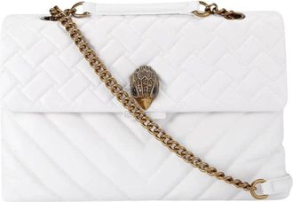 Kurt Geiger XXL Leren Kensington Tas - Dames - Schoudertassen - Wit - ONE Size - Leer - Tassen