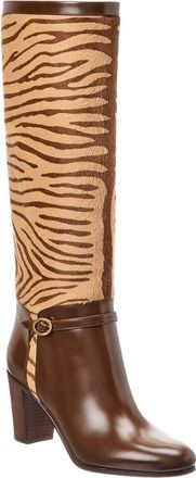 Valentino Pattie 75 Haircalf & Leather Knee-High Boot