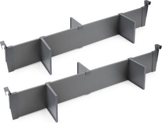Emuca Kit De Accesorios Divisores Para Interior De Cajones Vertex-concept, Ancho 900mm, Aluminio Y Pl&aacute;stico, Gris Antracita - Emuca
