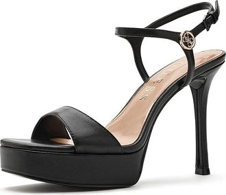 Guess Hendora Womens Sandals Black Leather : 9.5 M