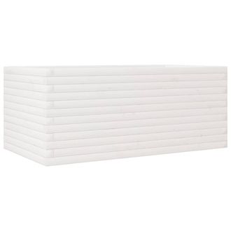 Berkfield Home Garden Planter White 110x60x45.5 cm Solid Wood Pine
