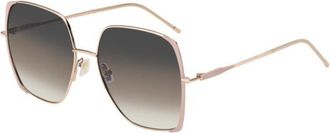 BOSS 1707/S BKU/PR Womens Sunglasses Gold Size 58