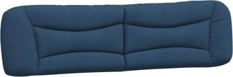 vidaXL Cabecero De Cama Acolchado Tela Azul 200 Cm Vidaxl