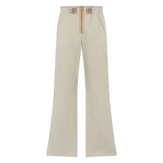 Diesel Wide Trousers, female, Beige, Size: W27 Bell-bottom Pants