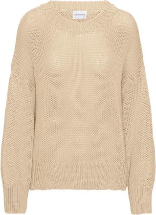 Americandreams Pepper Ronde Hals Katoenen Pullover - Dames - Ronde hals truien - Beige - M - Katoen - Truien & Vesten