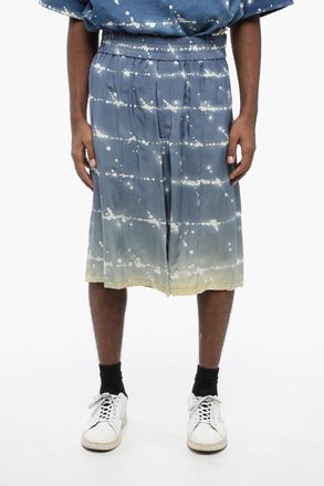 Jil Sander Shorts in Viscosa Stampata con Elastico in Vita Jil Sander