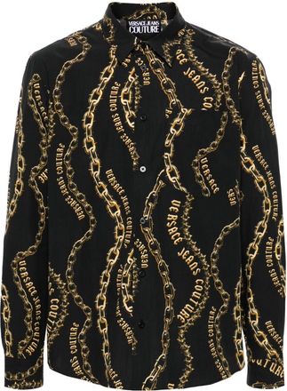 Versace Jeans Couture Chain Couture cotton shirt - men - Cotton - 46 - Black