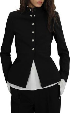 Mango Peplum Jacket in Black at Nordstrom Rack, Size X-Small
