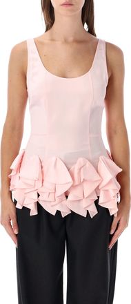 OperaSPORT Tiziana Peplum Ruffled Tank Top