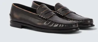 Prada Leather penny loafers