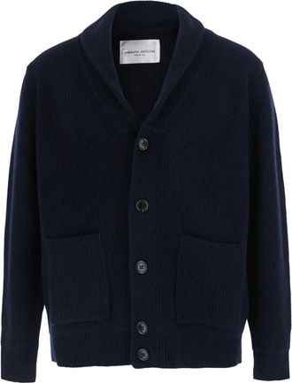 Roberto Collina Giacca con revers a tacca - - Knitwear - Uomo - Blu - M