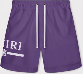 Amiri Mens MA Bar Logo Swim Trunks Purple - Size X-Large