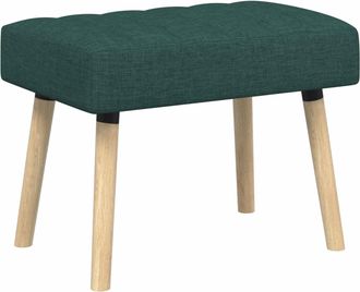 vidaXL Banco Con Tapizado En Canal Verde Oscuro 60 X 40 X 45 Cm Tela Vidaxl