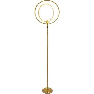 Brightech Eclipse 79 LED Industrial Dimmable Floor Lamp with 2 Height Adjustable Orbital Heads in Antique Brass at Nordstrom