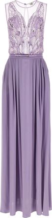 Elisabetta Franchi Purple Viscose Long Womens Dress