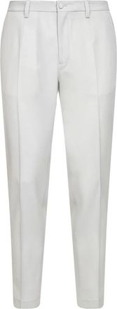 Dolce & Gabbana Wollen Poplin Broek - Heren - Nette broeken - Wit - L - Wol - Broeken