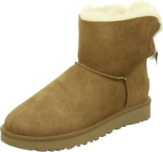 UGG Womens Mini Bailey Bow Ii Fashion Boot, Chestnut, 6 UK