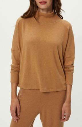 Michael Stars Frida Mock Neck Brushed Jersey Top in Cumin at Nordstrom, Size X-Small