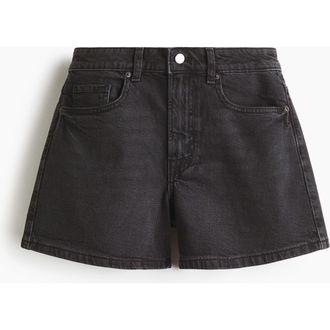 H&M Denim Shorts in Washed Black at Nordstrom, Size 14