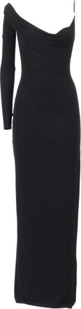 Elisabetta Franchi Maxi Jurken - Dames - Maxi kleedjes - Zwart - L - Kleedjes