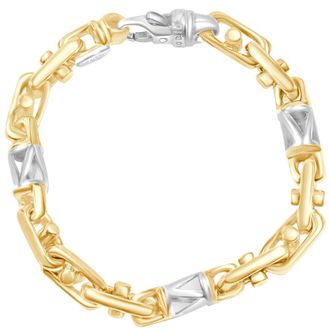 Pompeii3 Mens Link 14k Gold (66gram) or Platinum (106gram) 8.5mm Bracelet 8.5