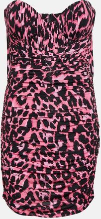 Alex Perry Axton leopard-print minidress