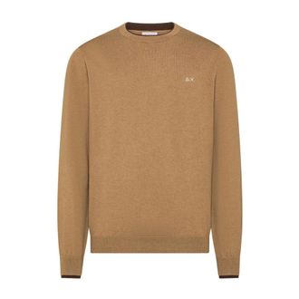 Sun 68 Maglione Double Rib L/S - - Knitwear - Uomo - Marrone - S