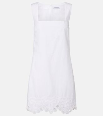 Veronica Beard Shanice embroidered cotton minidress