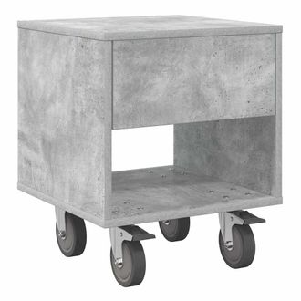 vidaXL Mesita De Noche Gris Concreto 40,5 X 40 X 48 Cm Vidaxl