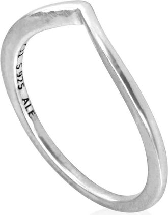 Pandora Ladies Sterling Silver Polished Wishbone Ring, Size 60