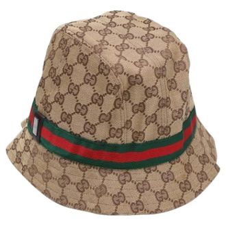 Gucci Pre-owned Accessories, male, Beige, Size: ONE SIZE Pre-owned Bucket Hat