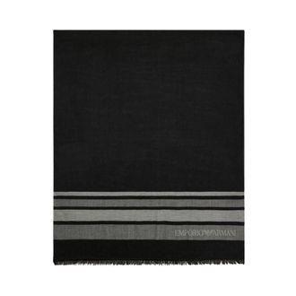 Emporio Armani Af 29142 Sjaal - Heren - Wintersjaals - Zwart - ONE Size - Polyester - Accessoires