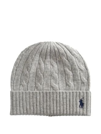 Polo Ralph Lauren cable-knit beanie hat - women - Wool/Cashmere - One Size - Grey