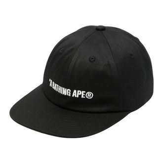 A Bathing Ape Logo Panel Cap M - Heren - Petten - Zwart - ONE Size - Accessoires