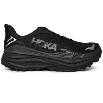 Hoka One One Hoka Stinson 7 Textile Synthetic Mens Running Trainers - Black Black - Size:UK 11.5